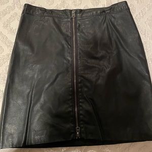 Abercrombie & Fitch faux leather skirt.